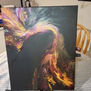 16x20 acrylic pour painting